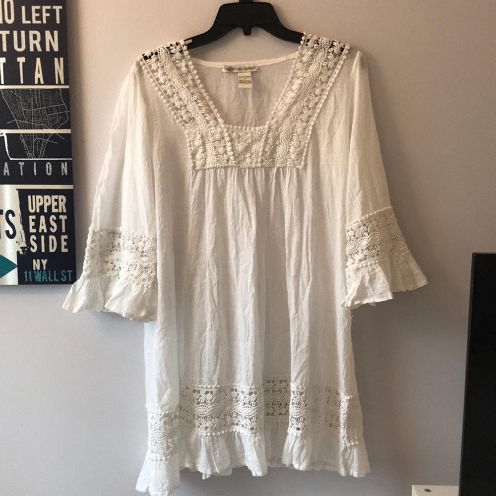 White Beach Cover Up NWOT